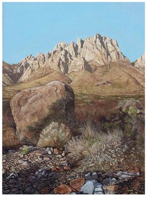 Organ, Mountains, painting, realism, bob diven, las cruces, new mexico, organ mountains desert peaks, omdp